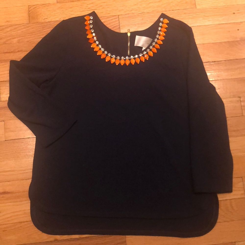 Sweater with pretty necklace detail